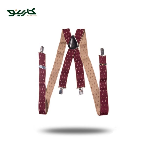 ساس بند زرشکی طرح دار