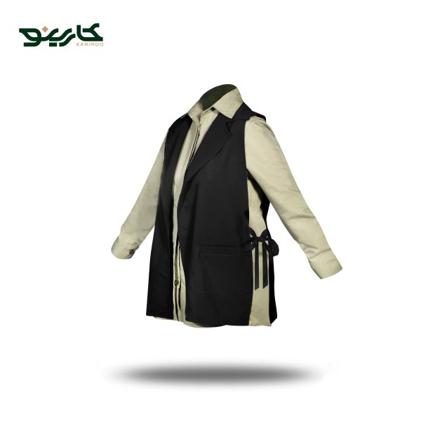 وست مشکی زنانه به همراه شومیز