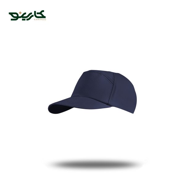 کلاه کپ سرمه ای ساده کتان مدل جلو تلویزیونی