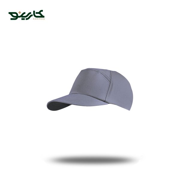 کلاه کپ طوسی ساده کتان مدل جلو تلویزیونی