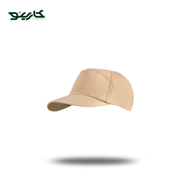 کلاه کپ کرم ساده کتان مدل جلو تلویزیونی